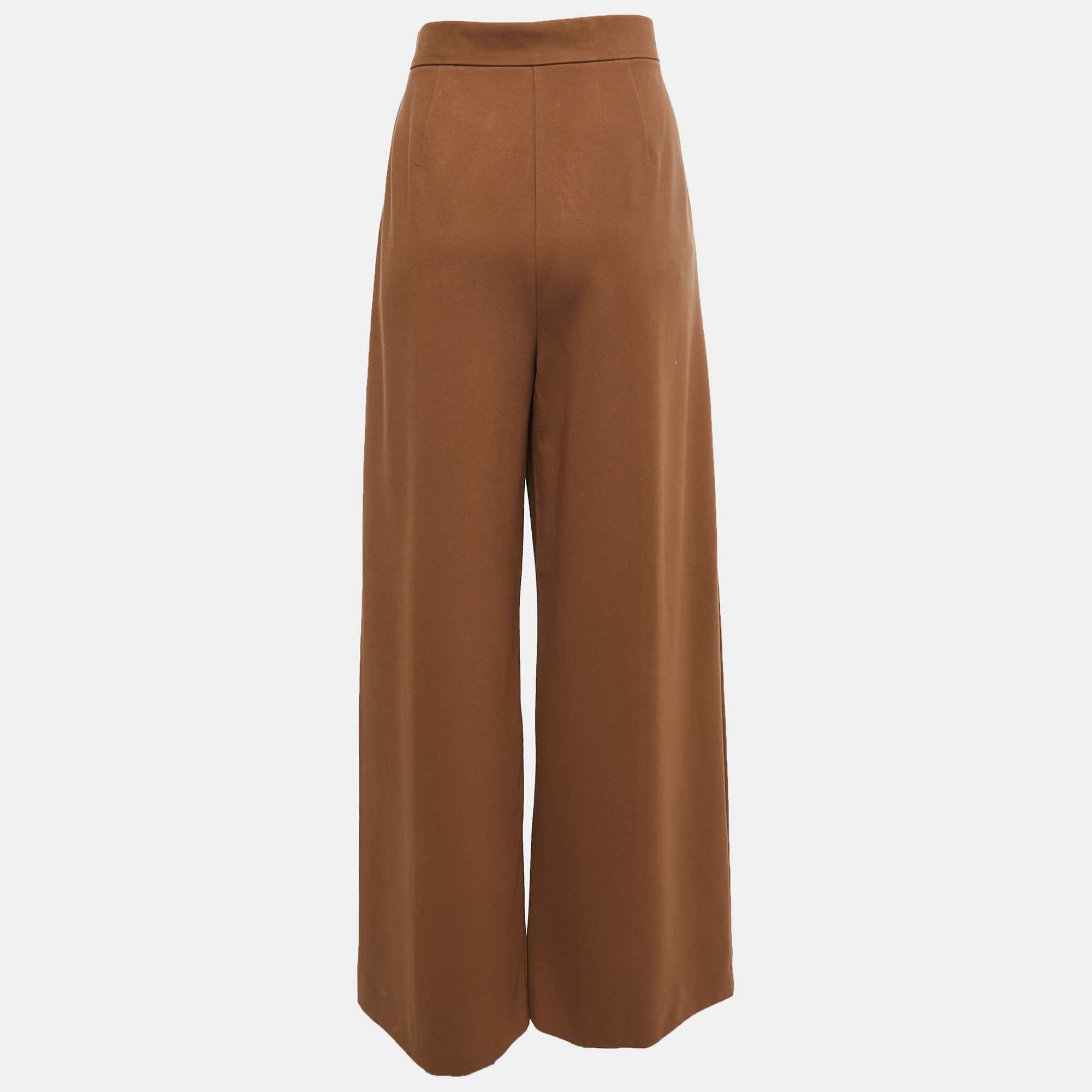 

Max Mara Brown Knit Wide Leg Trousers