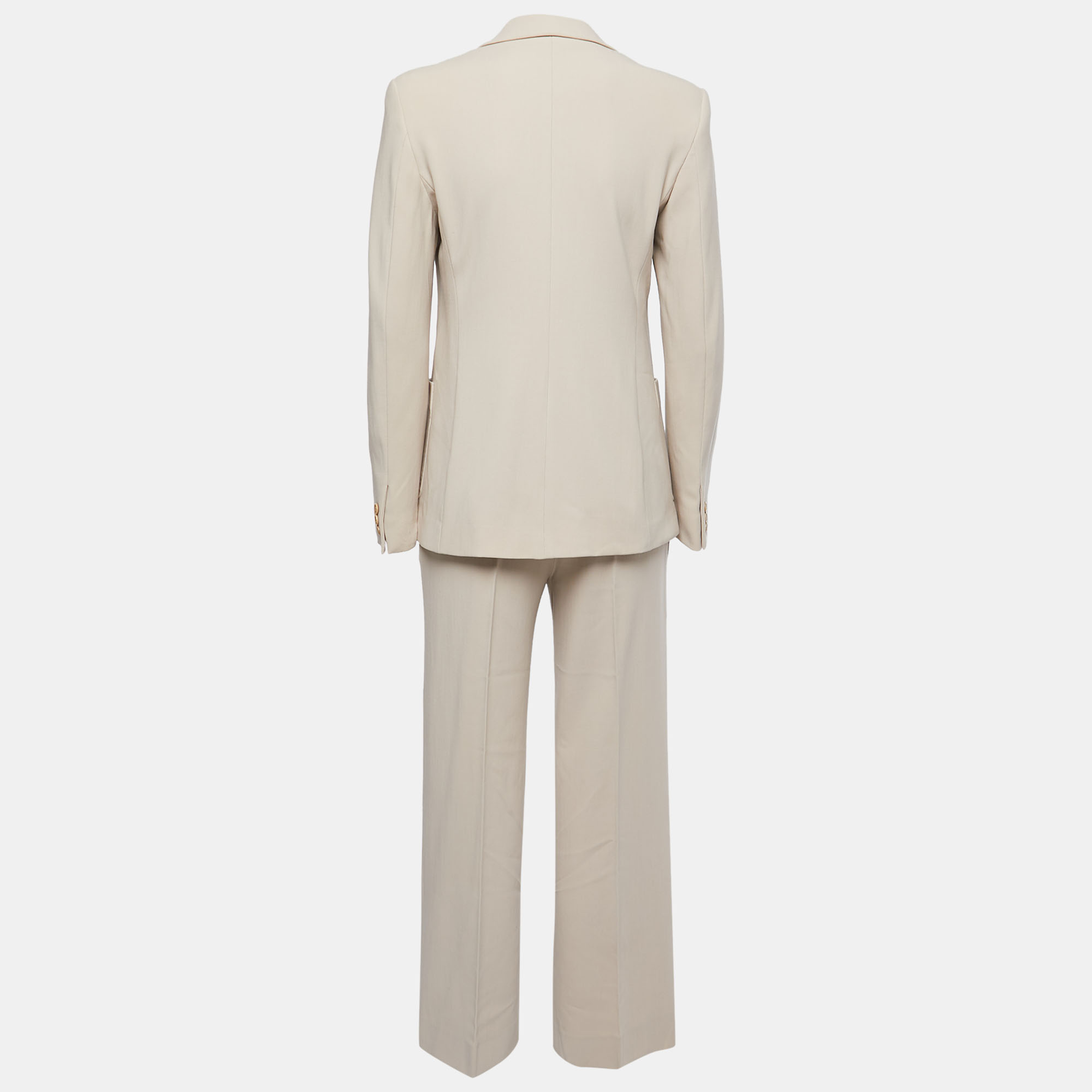 

Max Mara Beige Wool Single-Breasted Suit
