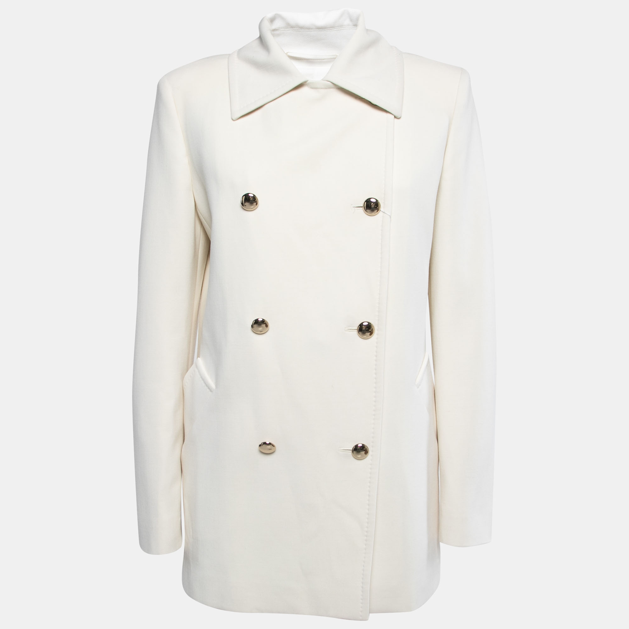 

Max Mara Cream Wool Double Breasted Blazer