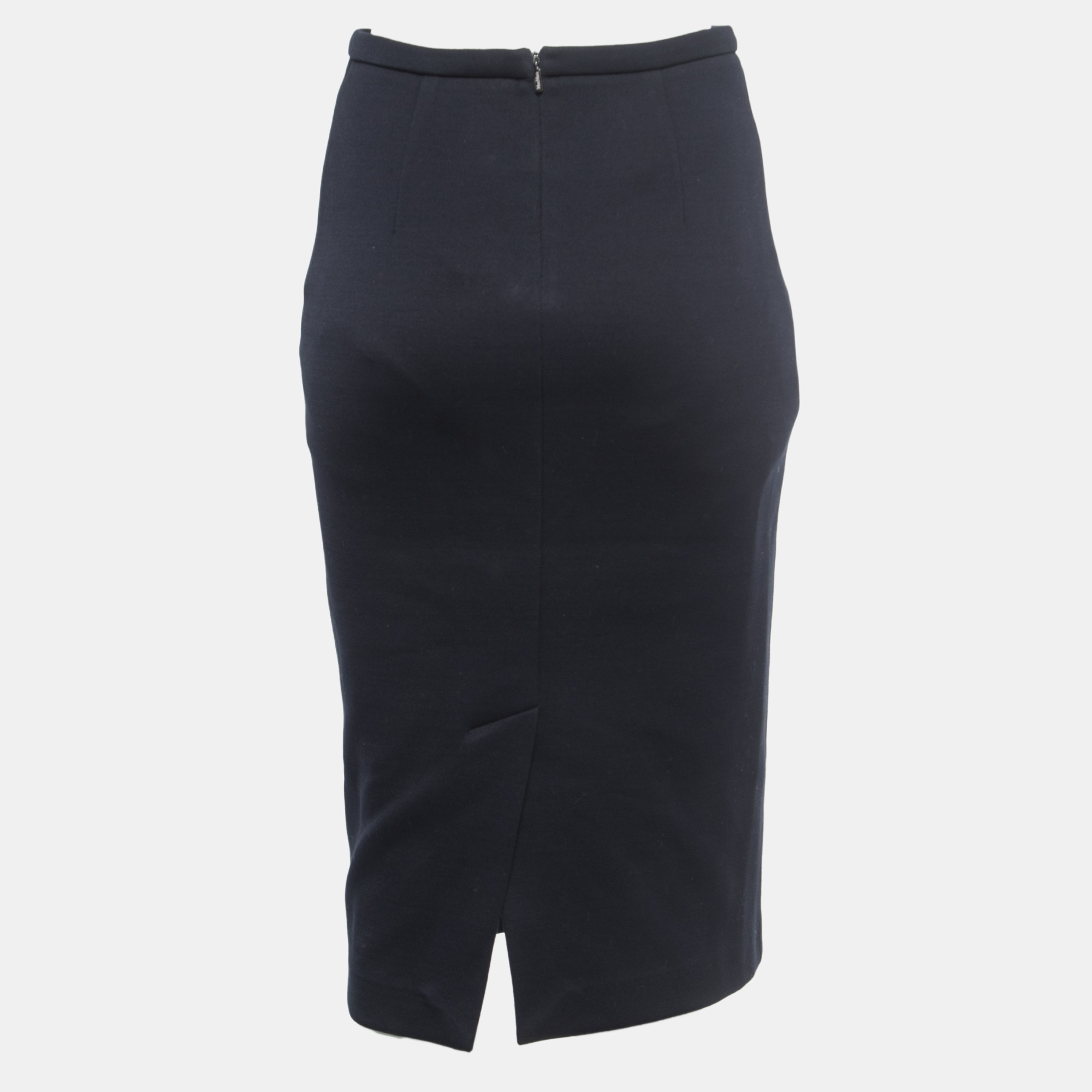 

Max Mara Navy Blue Knit Pencil Skirt
