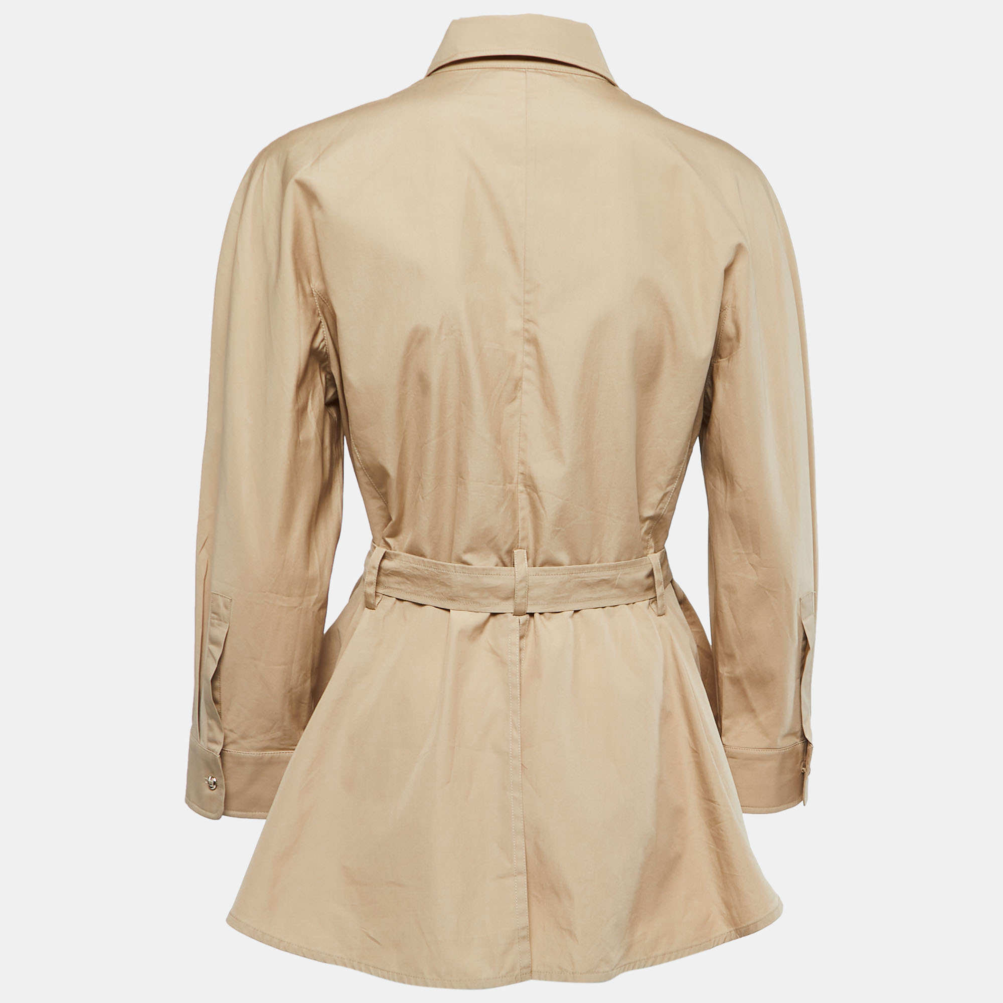 

Max Mara Beige Cotton Belted Shirt