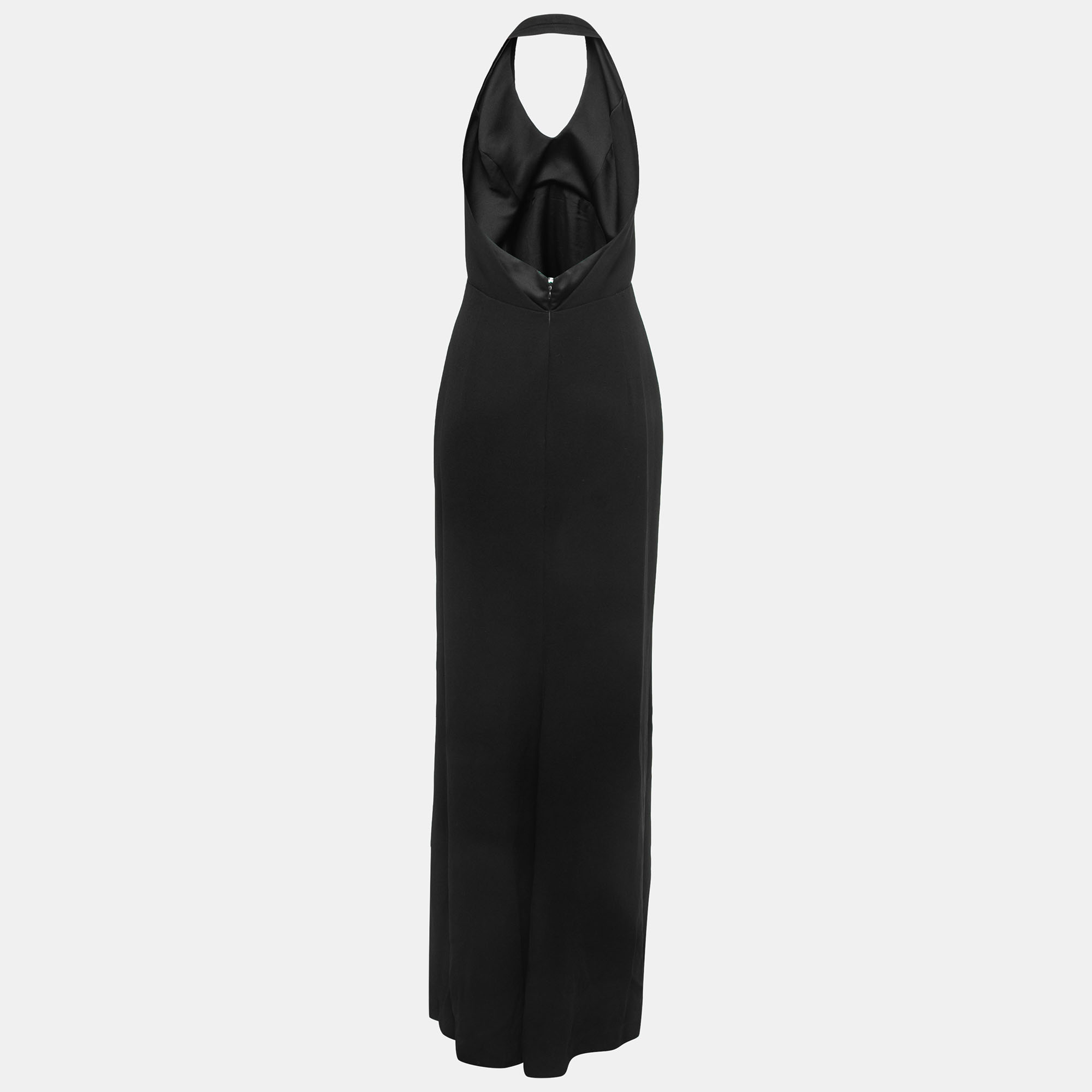 

Max Mara Vintage Black Crepe Halter Neck Gown