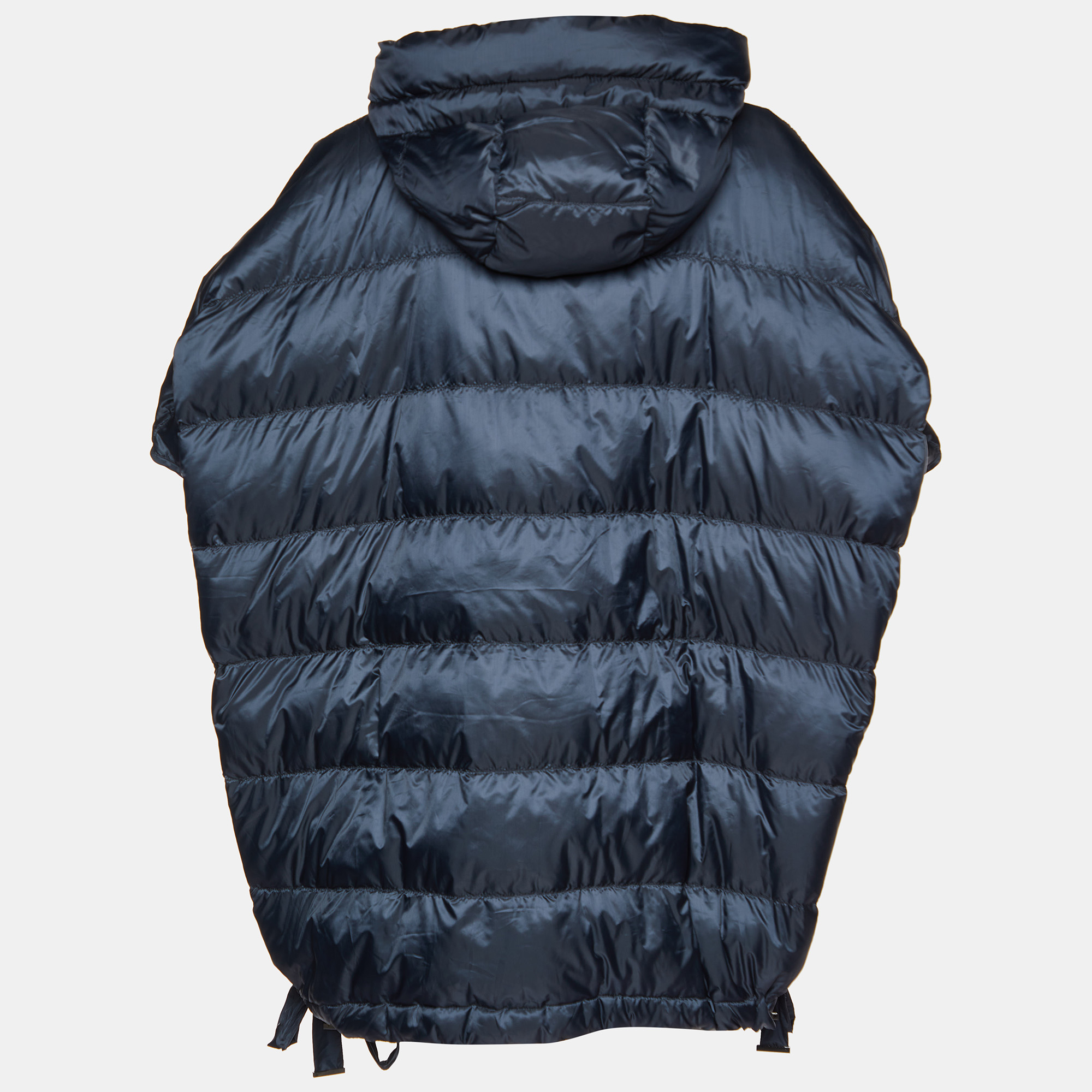 

Max Mara Navy Blue Quilted Oversized Cape
