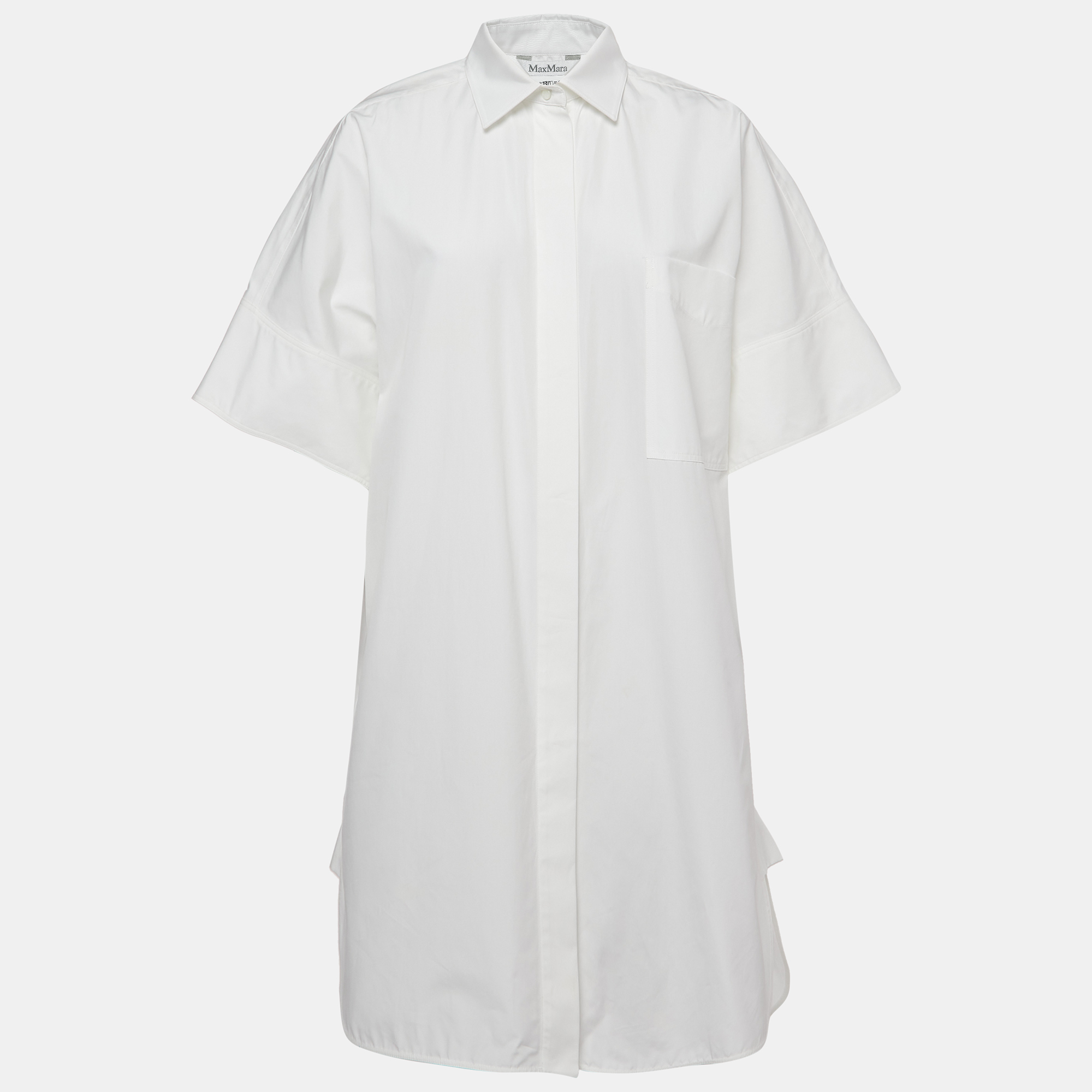 

Max Mara White Cotton Button Front Shirt Dress