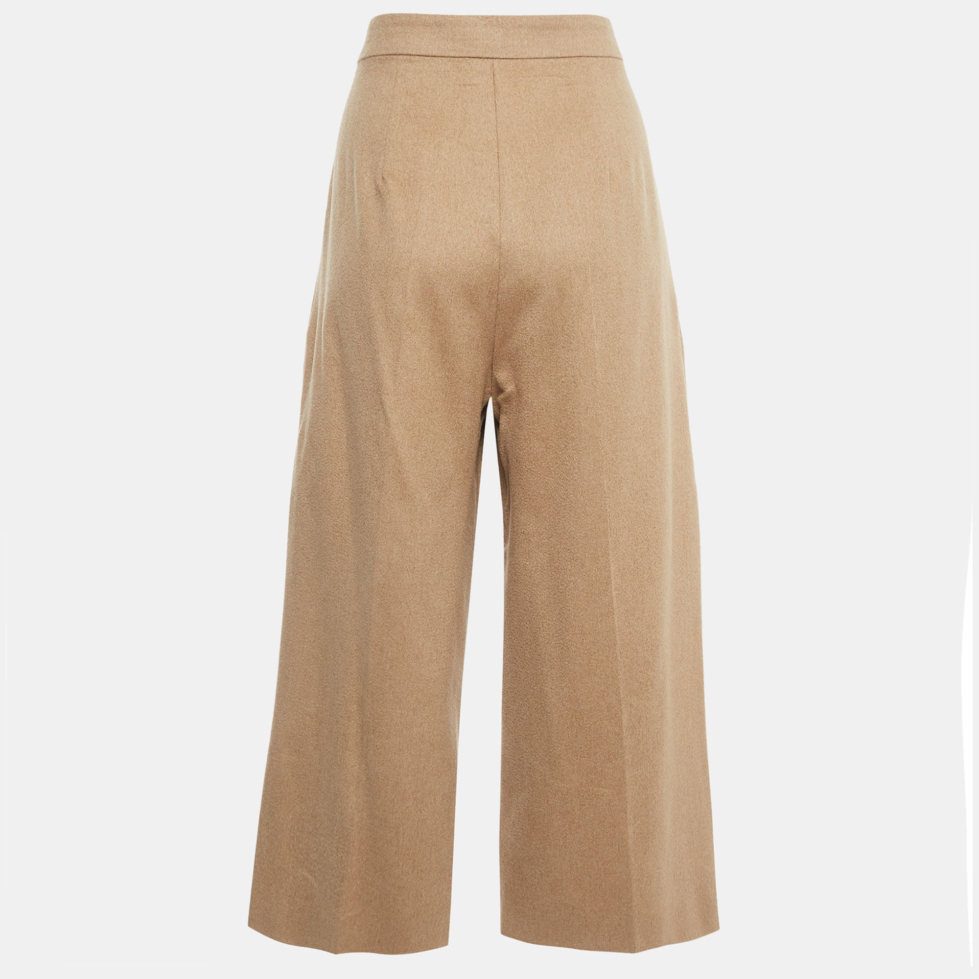 

Max Mara Brown Camel Hair Cropped Trousers