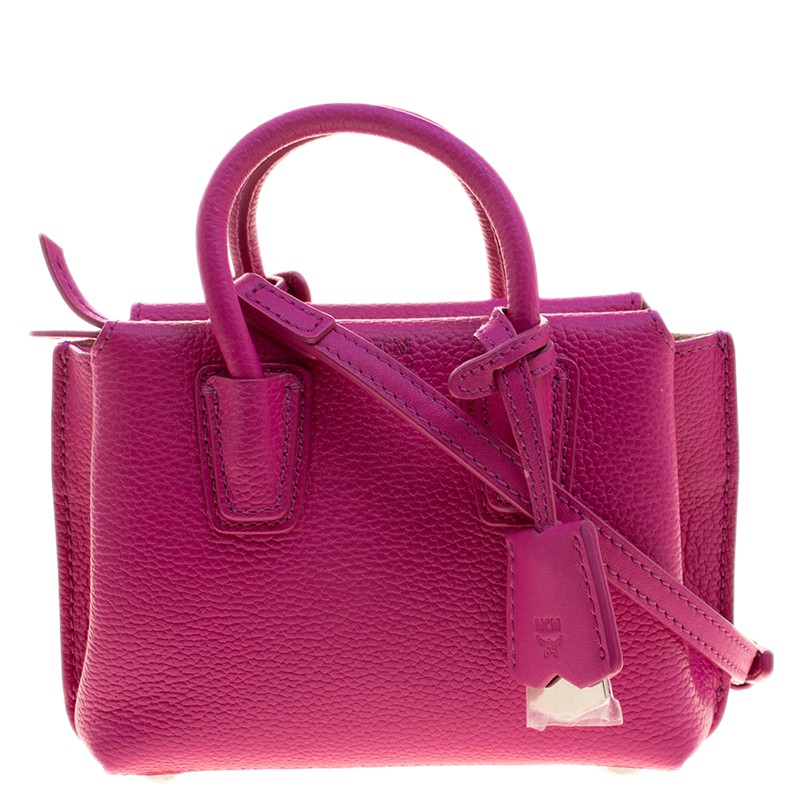 MCM Pink Leather X Mini Milla Crossbody Bag