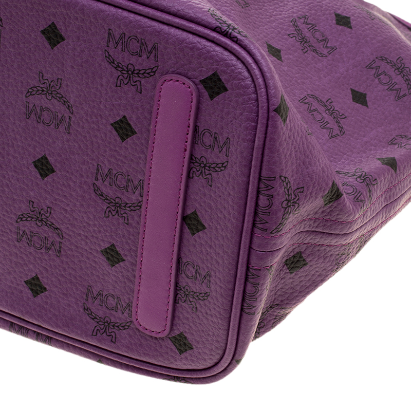 MCM Purple Visetos Reversible Leather Tote Bag Multiple colors Cloth Cloth  ref.150277 - Joli Closet