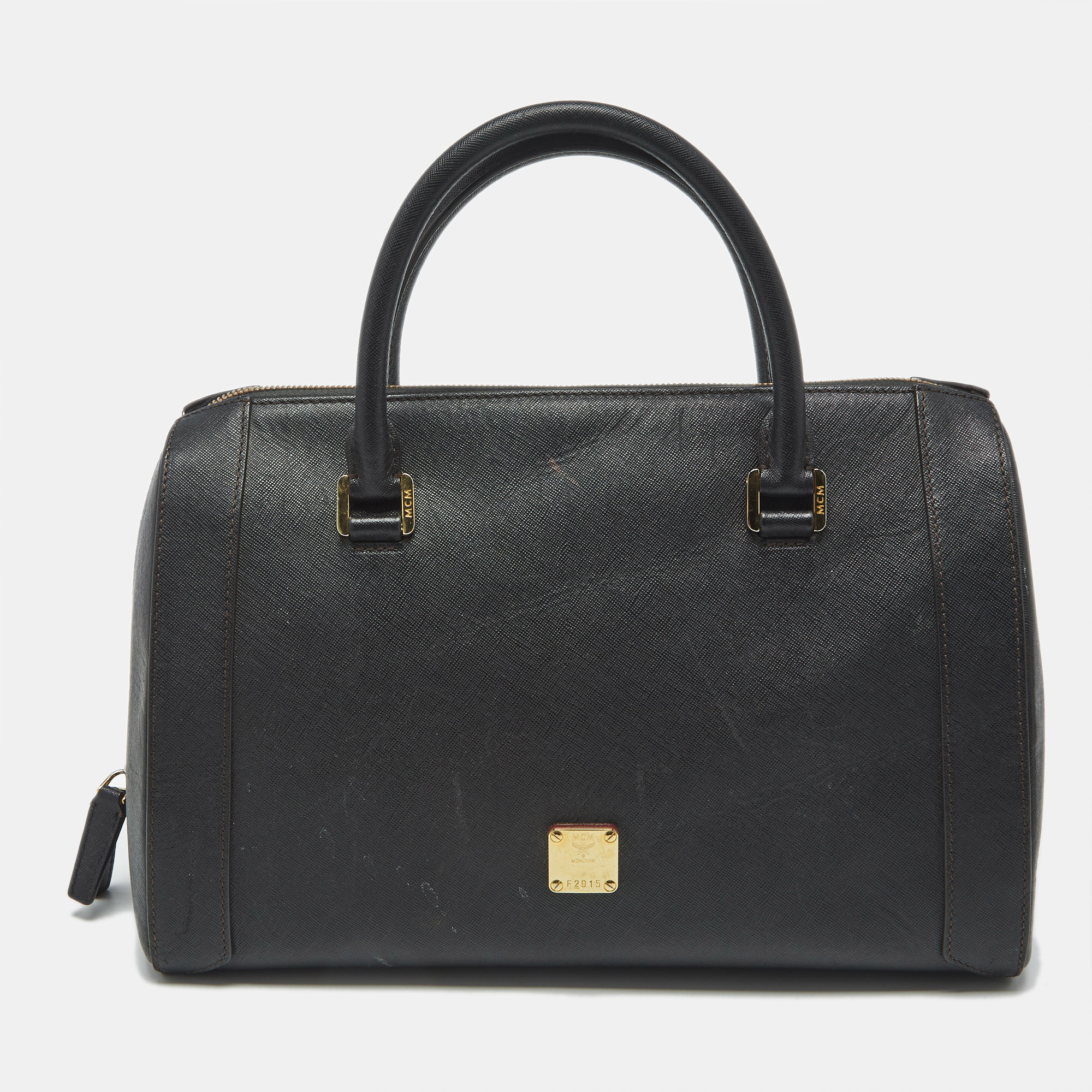 

MCM Black Leather Nuovo Satchel