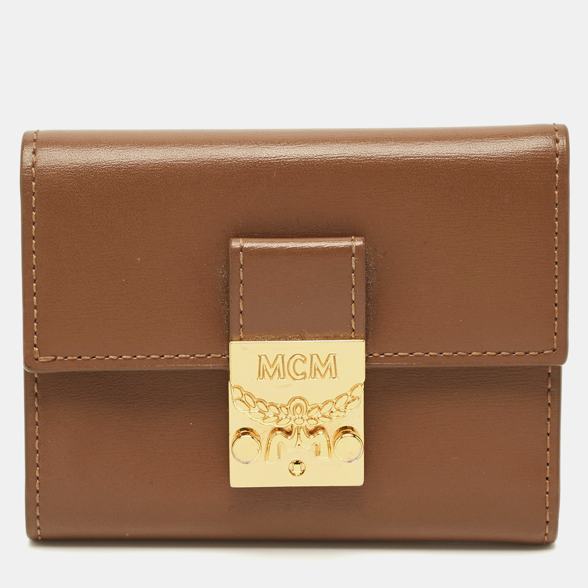

MCM Brown Leather Patricia Trifold Wallet