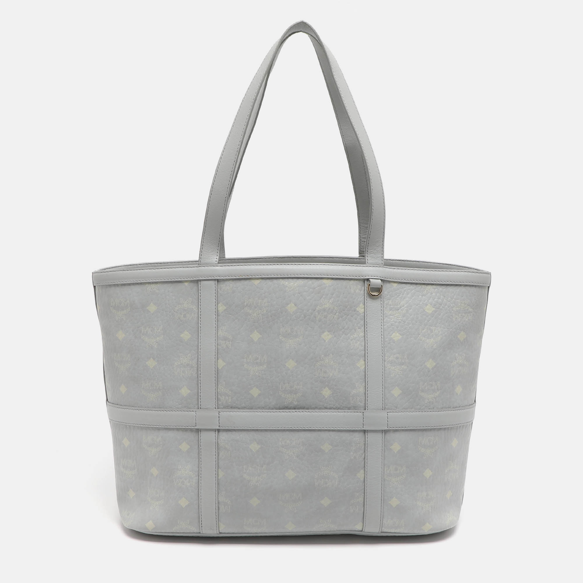 

MCM Delmy  Grey Visetos Coated Canvas Shopper Tote