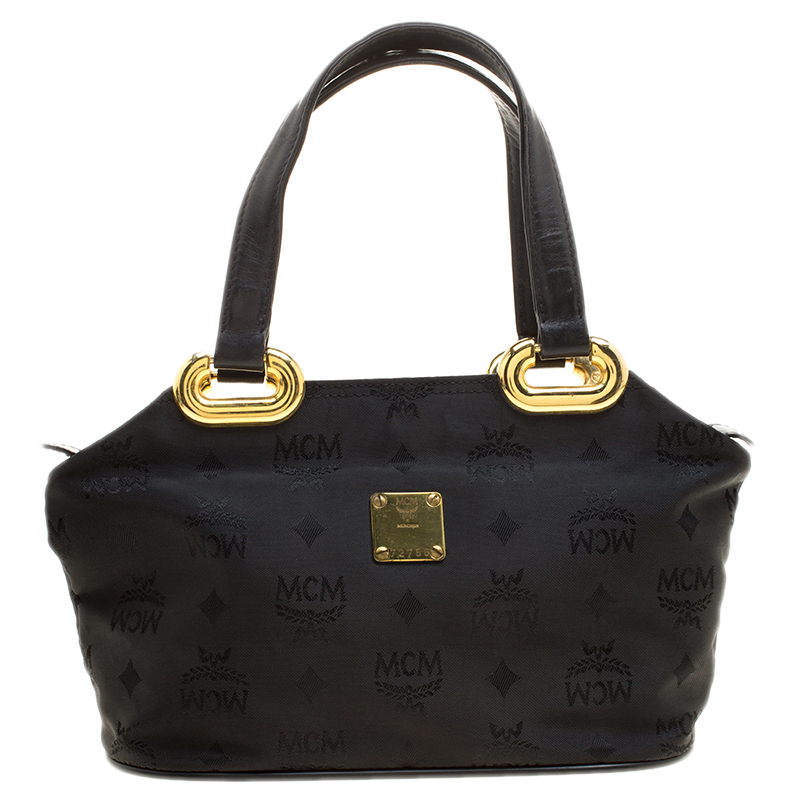 mcm nylon tote bag