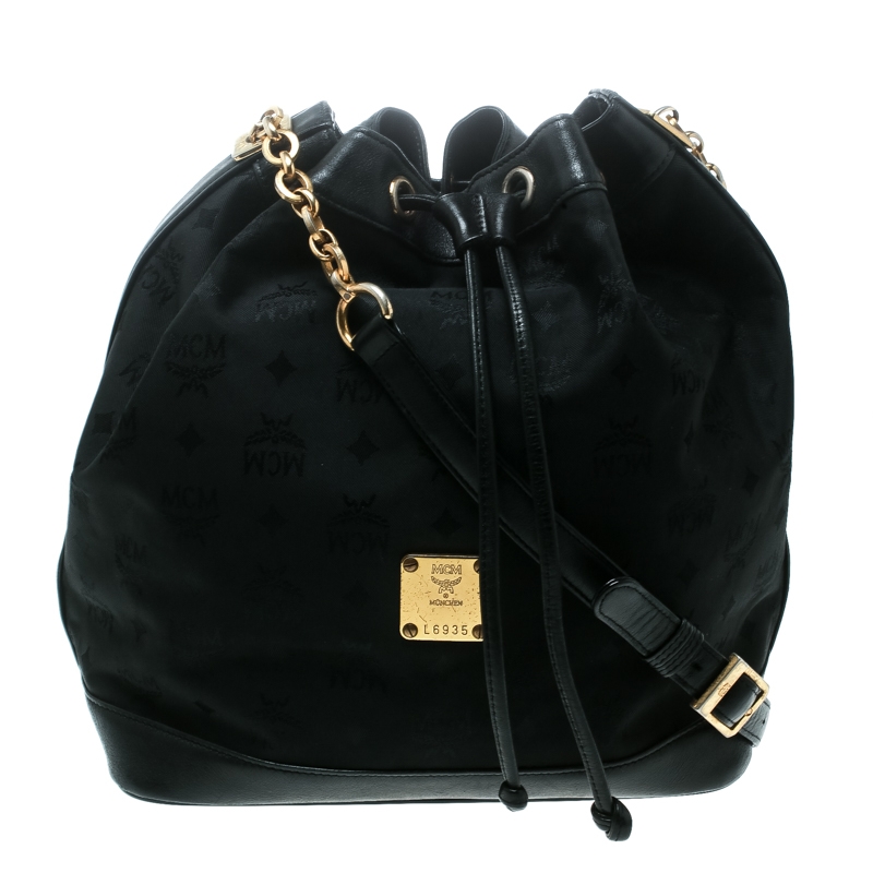 mcm black handbag