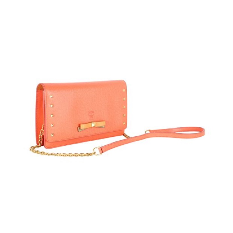 

MCM Orange Leather Clutch