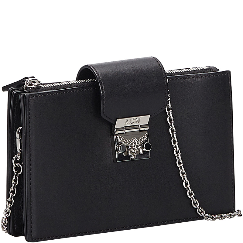

MCM Black Leather Chain Crossbody Bag