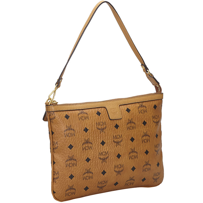 

MCM Brown Visetos Leather Baguette