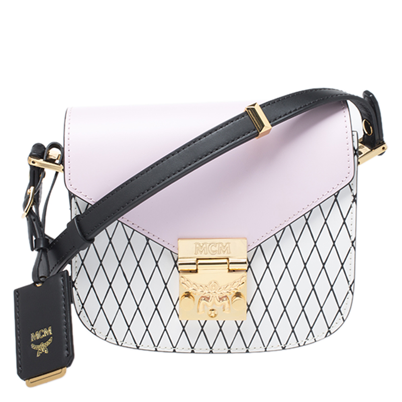 MCM Tri Color Leather Patricia Rombi Crossbody Bag