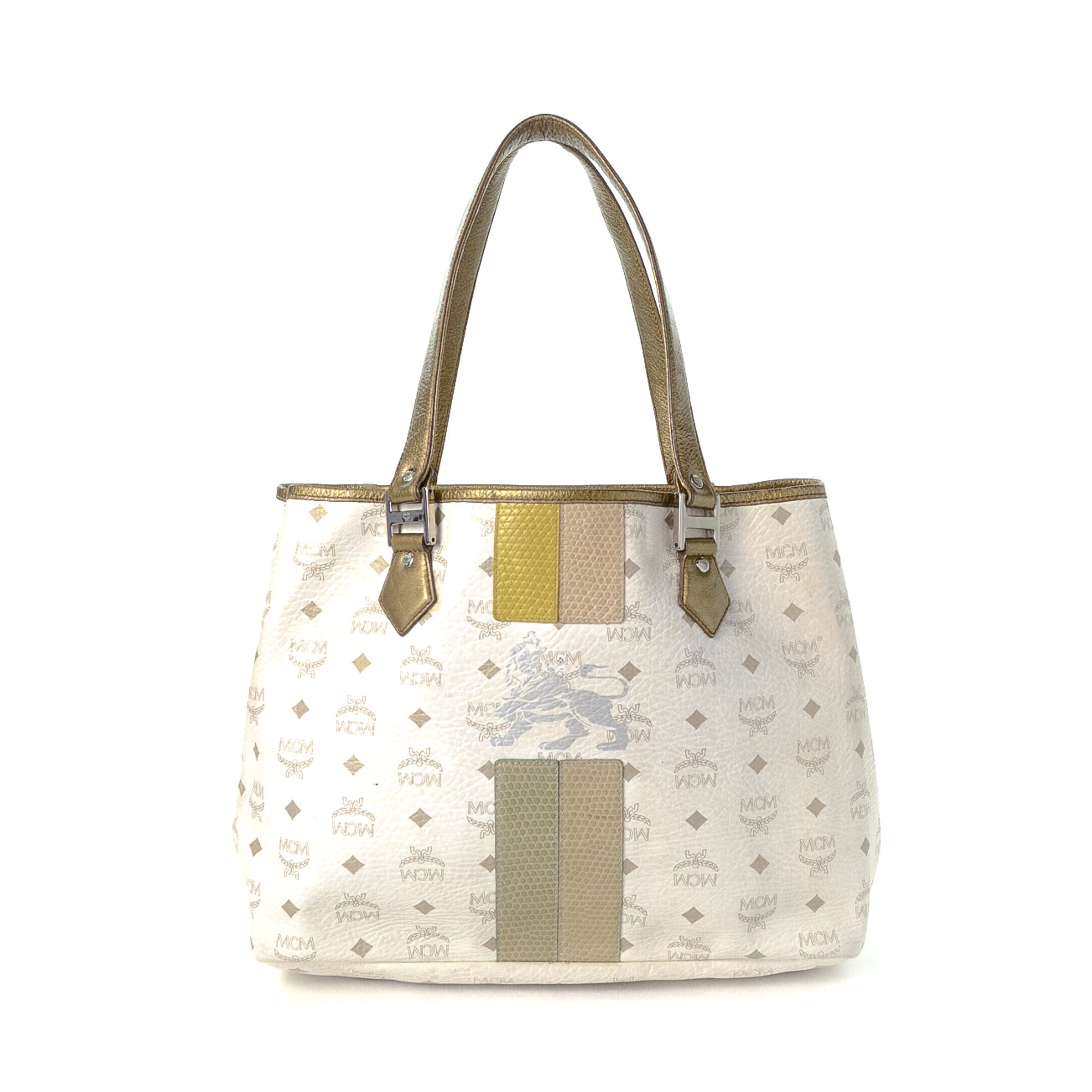 mcm canvas tote bag