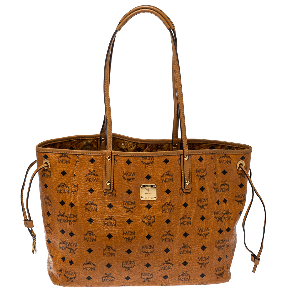mcm canvas tote bag