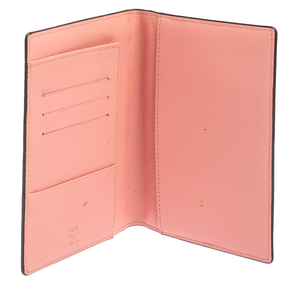 

MCM Pink Leather Visetos Passport Holder