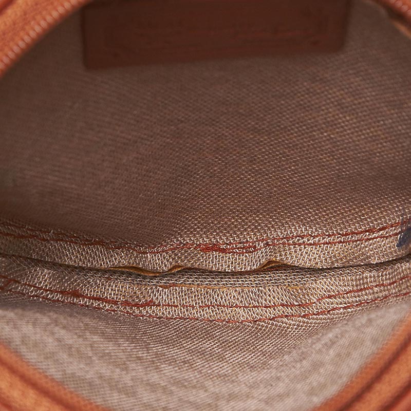 

MCM Cognac Visetos Coated Canvas Coin Pouch, Brown