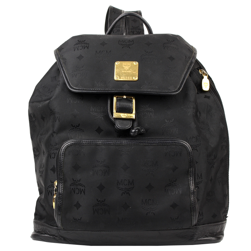 mcm nylon backpack