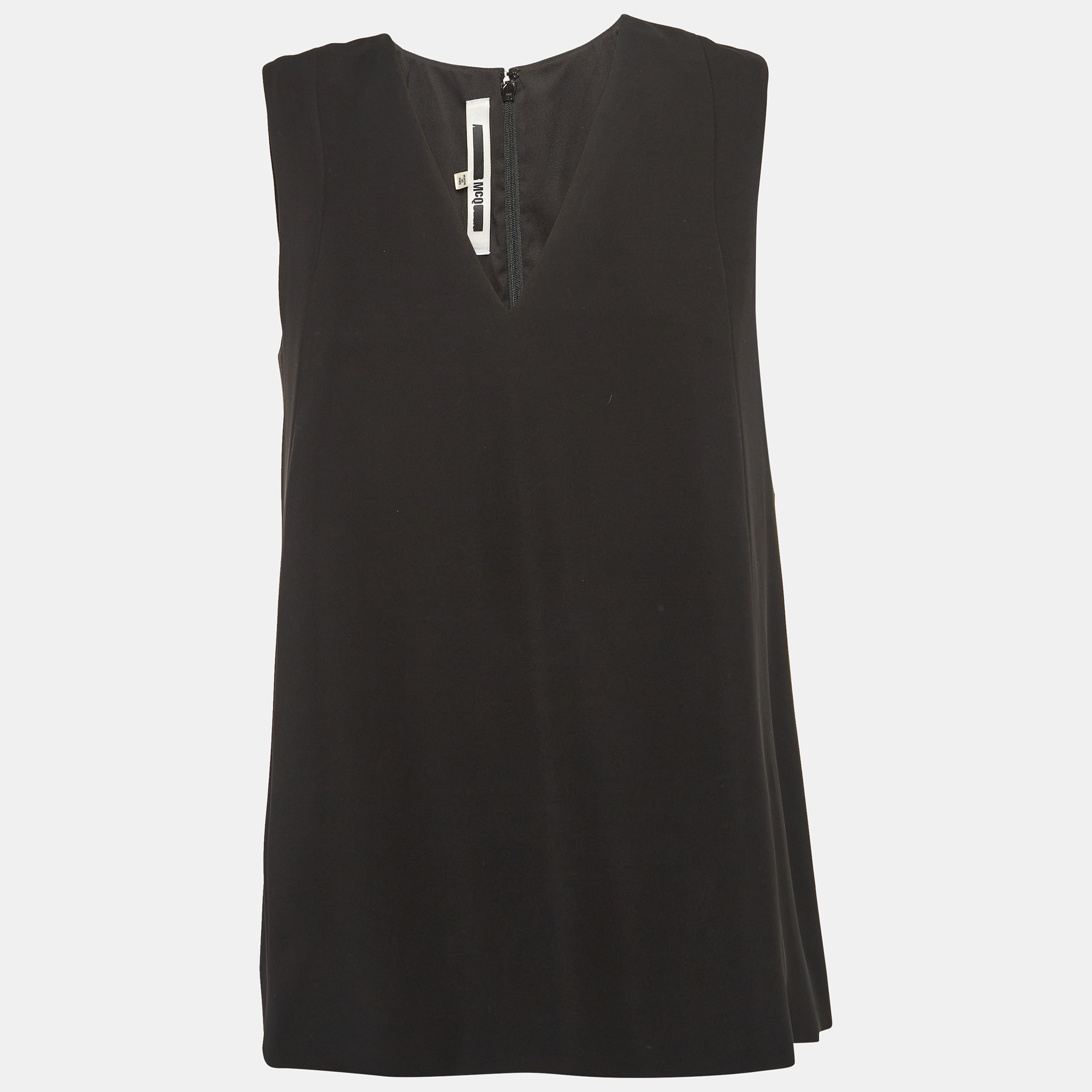 

MCQ by Alexander McQueen Black Crepe V-Neck Sleeveless Top S