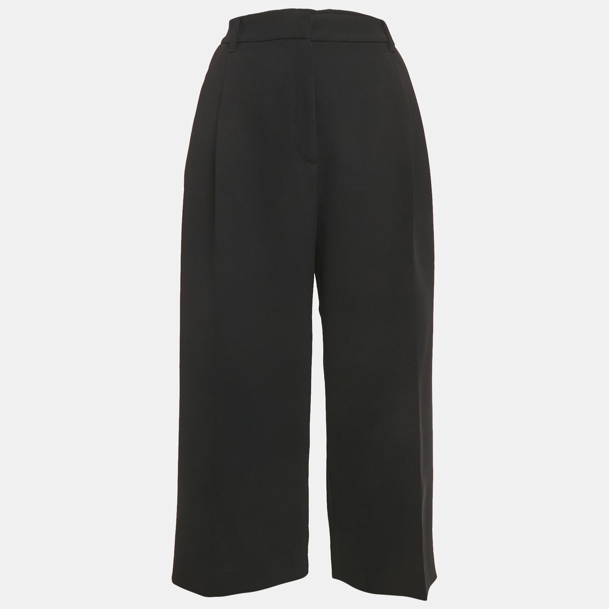 

McQ by Alexander McQueen Black Crepe Pleated Culottes M
