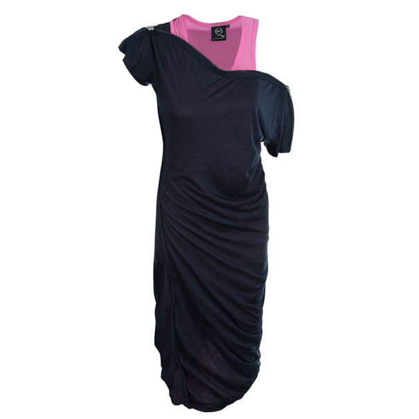 مملوكة مسبقًا McQ by Alexander McQueen Gray T-Shirt Dress M