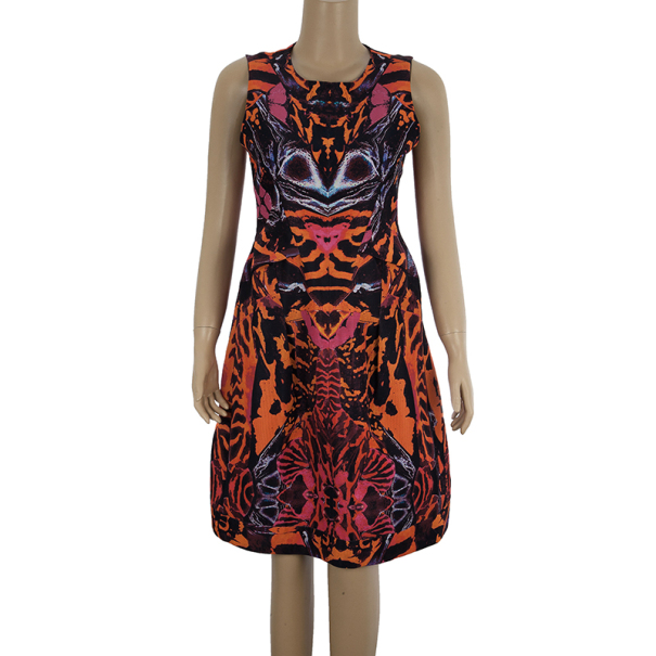 

McQ by Alexander McQueen Multicolor Printed Skater Dress
