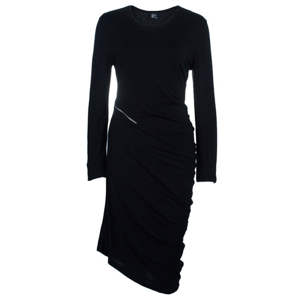Pre Owned McQ by Alexander McQueen Jersey Zip Detail Dress M