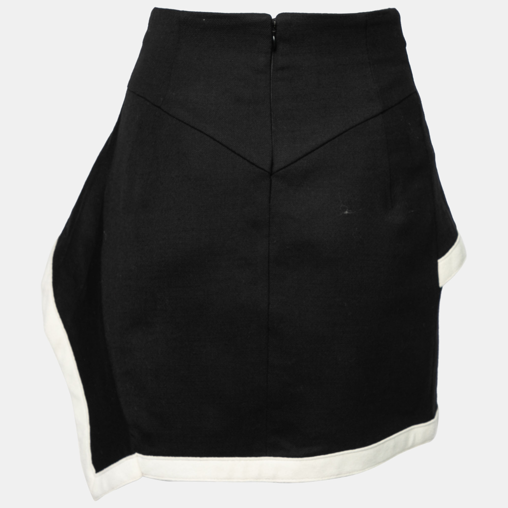 

McQ by Alexander McQueen Black Wool Layered Asymmetric Skirt