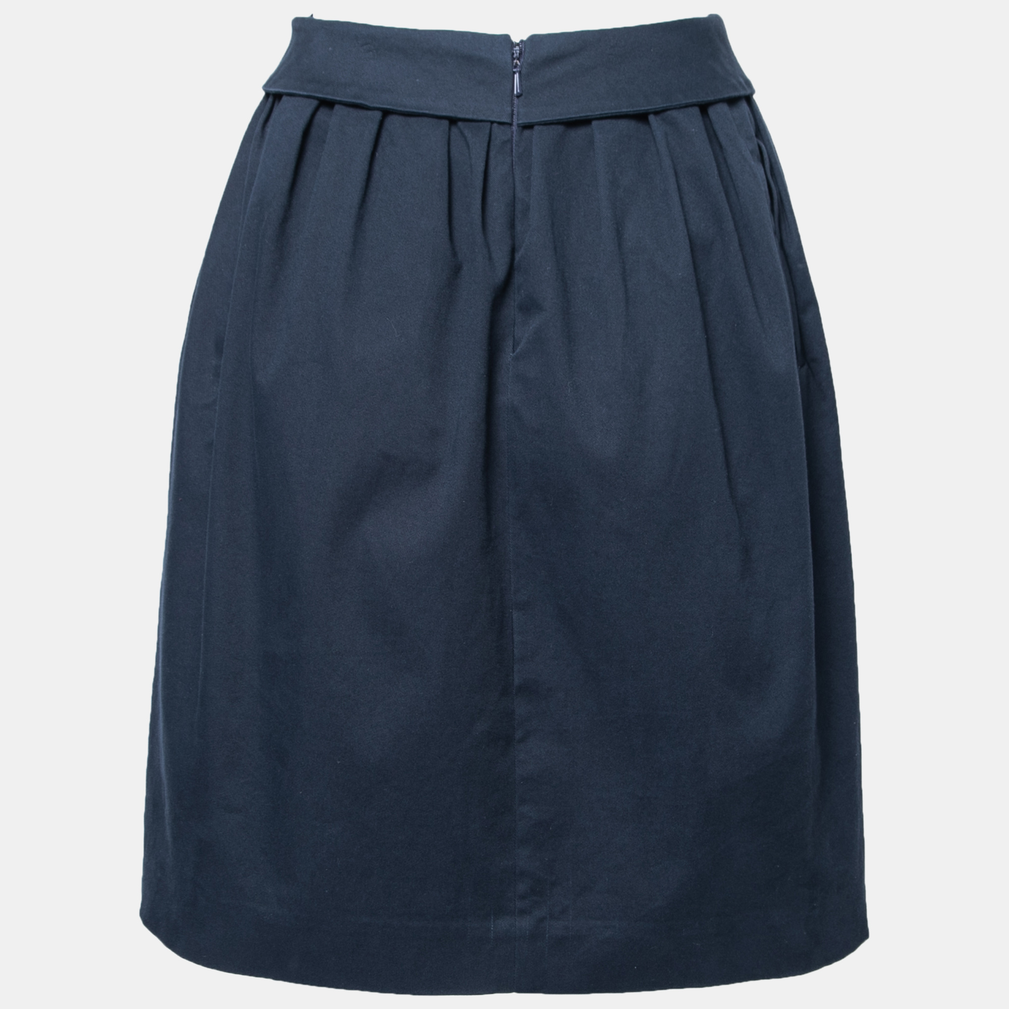 

McQ by Alexander McQueen Navy Blue Cotton Twill Skirt