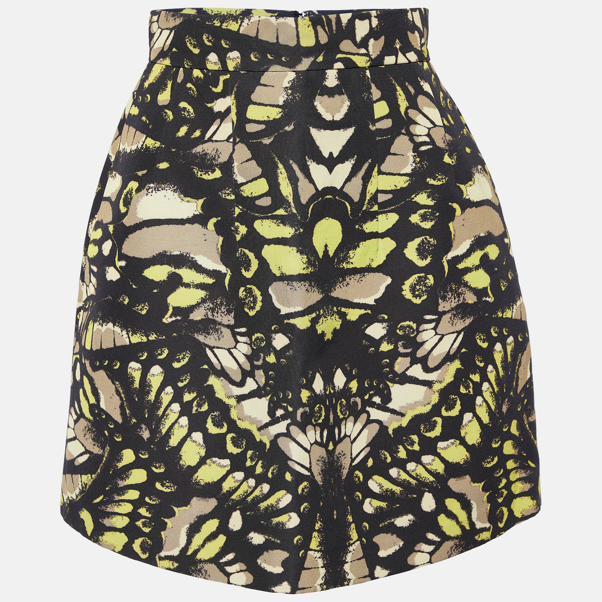 

McQ by Alexander McQueen Black Printed Textured Cotton Mini Skirt