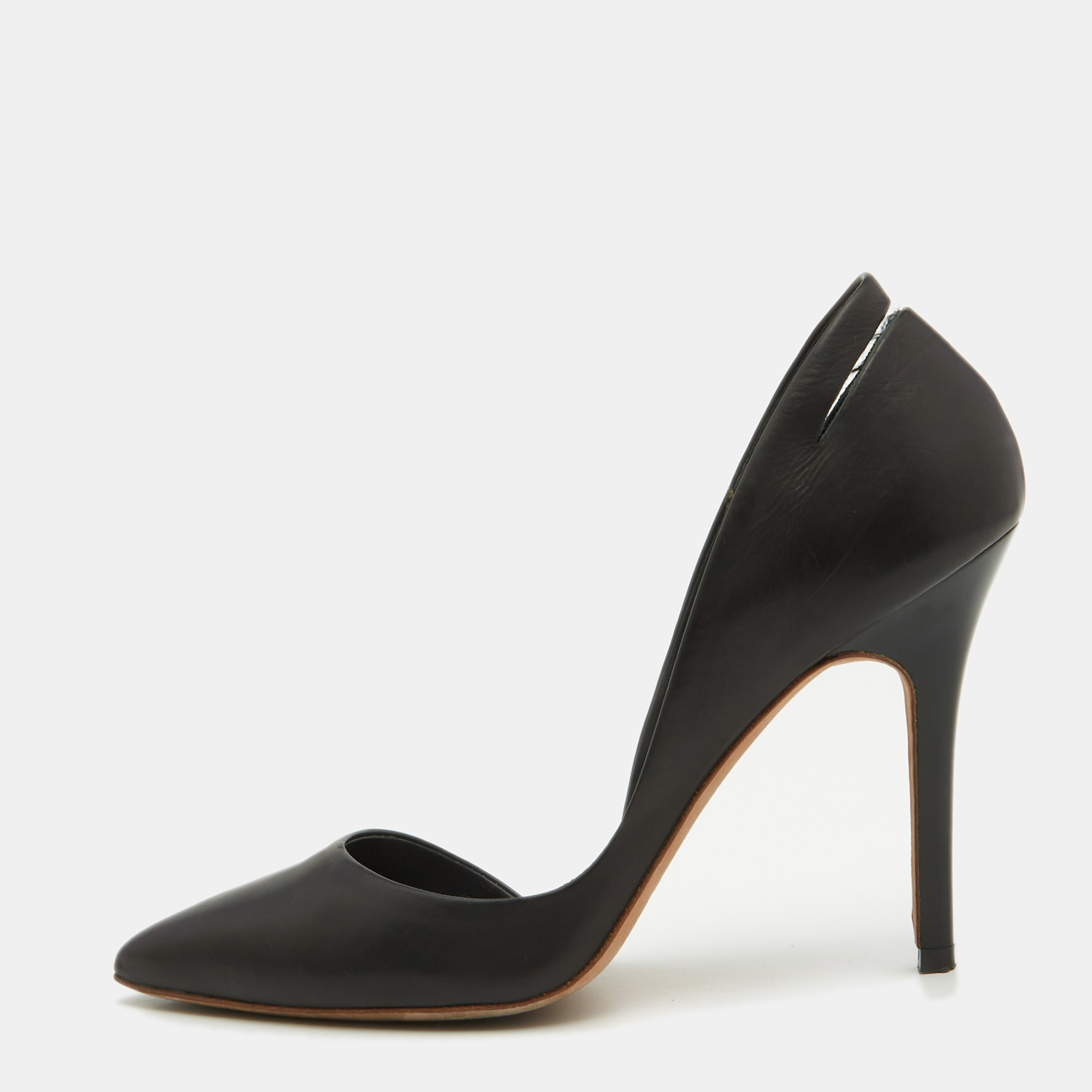 

McQ by Alexander McQueen Black Leather Lex D'orsay Pumps Size