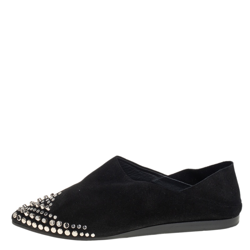 

McQ by Alexander McQueen Black Suede Liberty Folding Flats Size