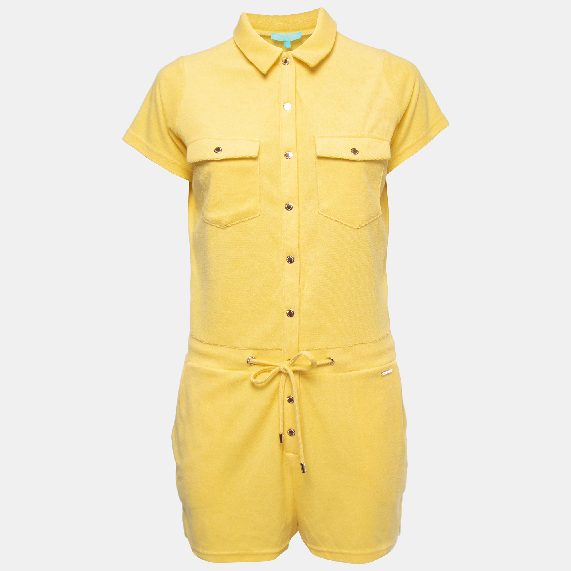 Pre-owned Melissa Odabash Yellow Terry Playsuit S