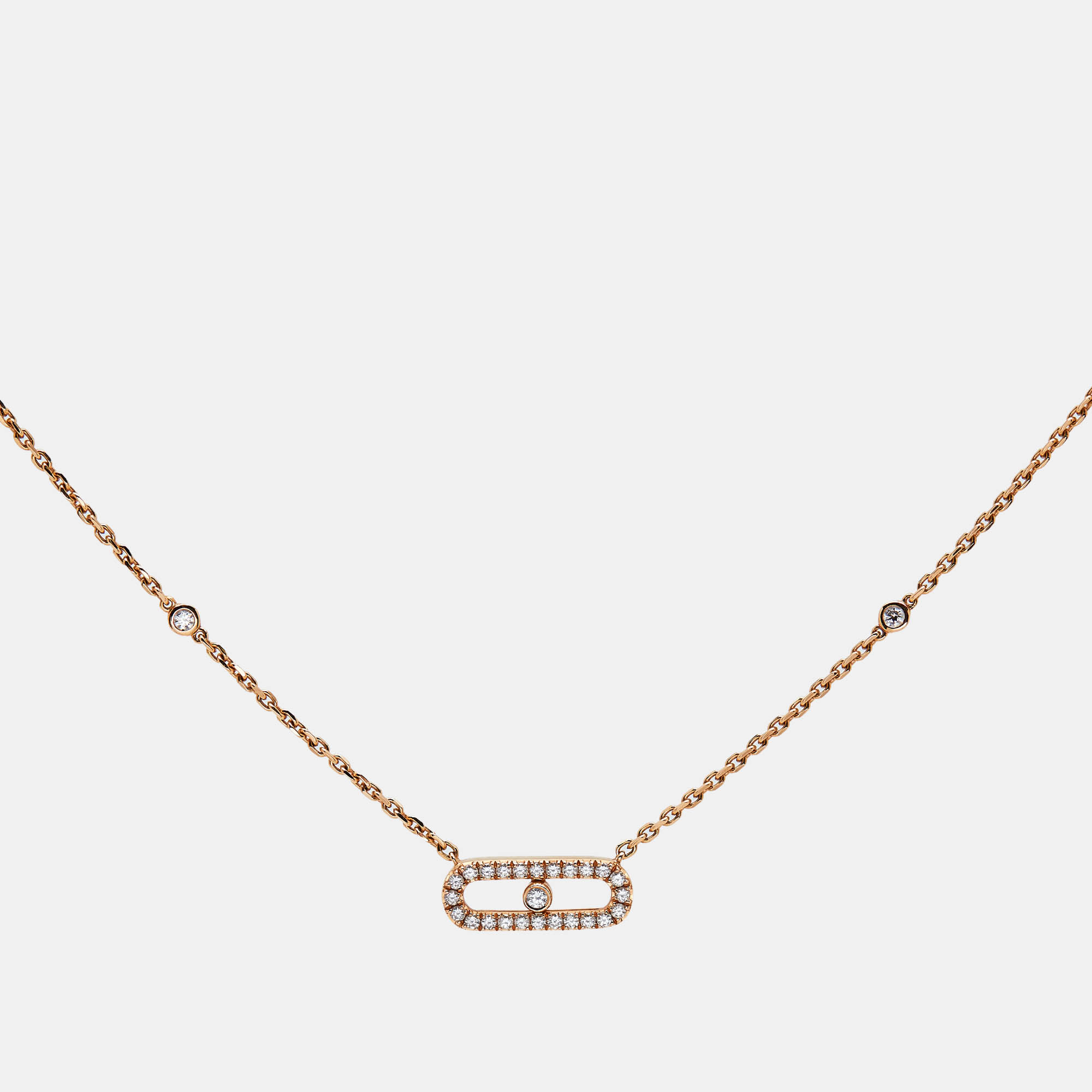 

Messika Move Uno Pave Diamond 18k Rose Gold Necklace