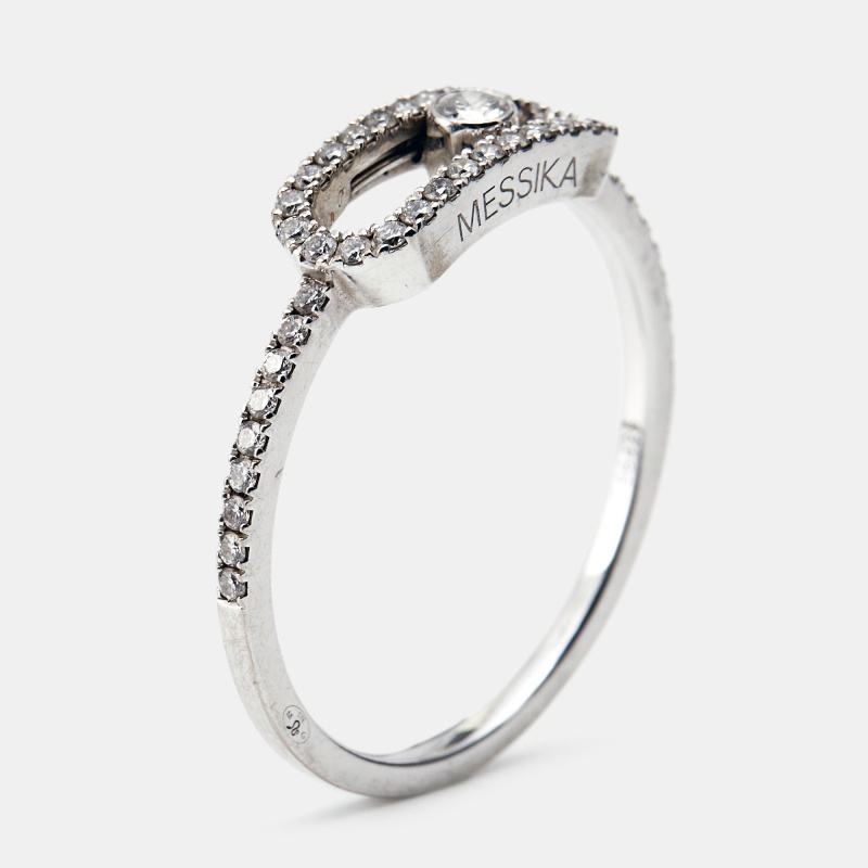 

Messika Move Uno Pave Diamonds 18k White Gold Ring Size