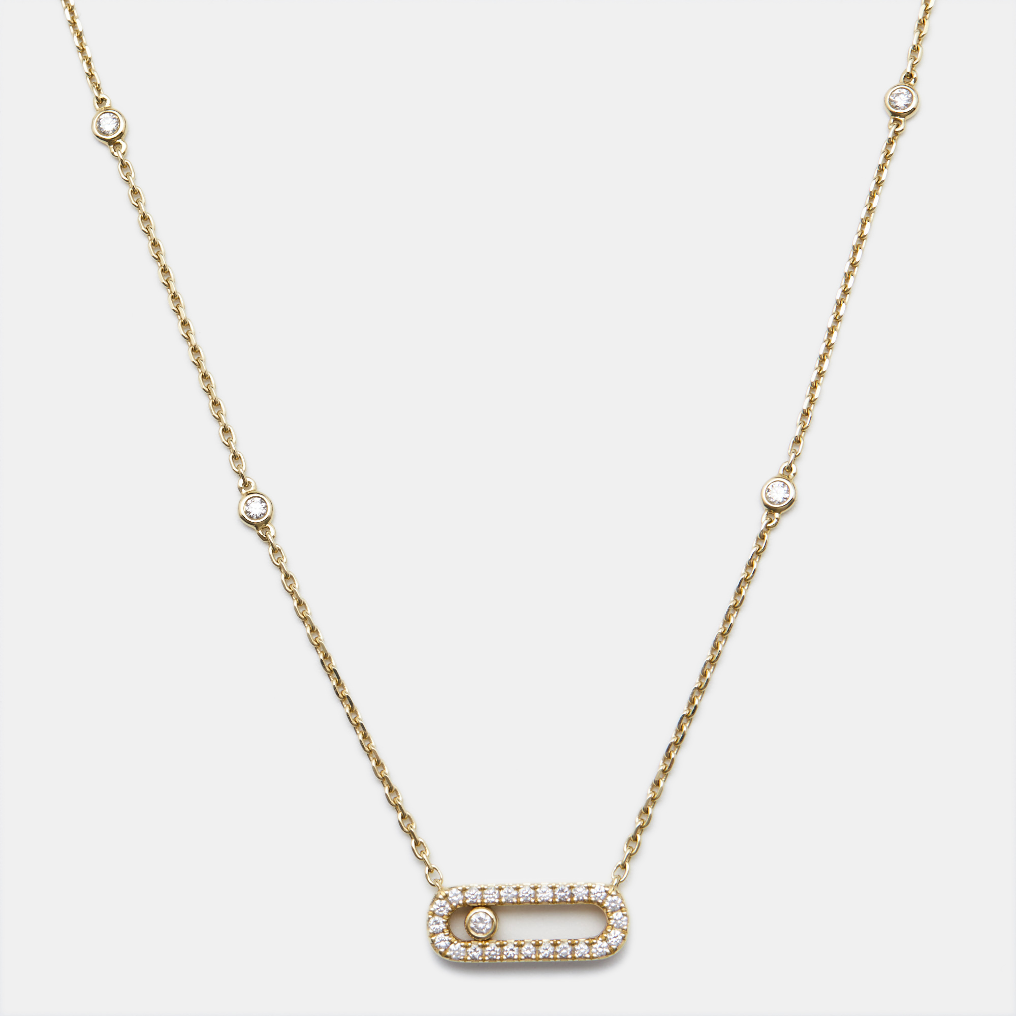 

Messika Move Uno Pave Diamonds 18k Yellow Gold Necklace