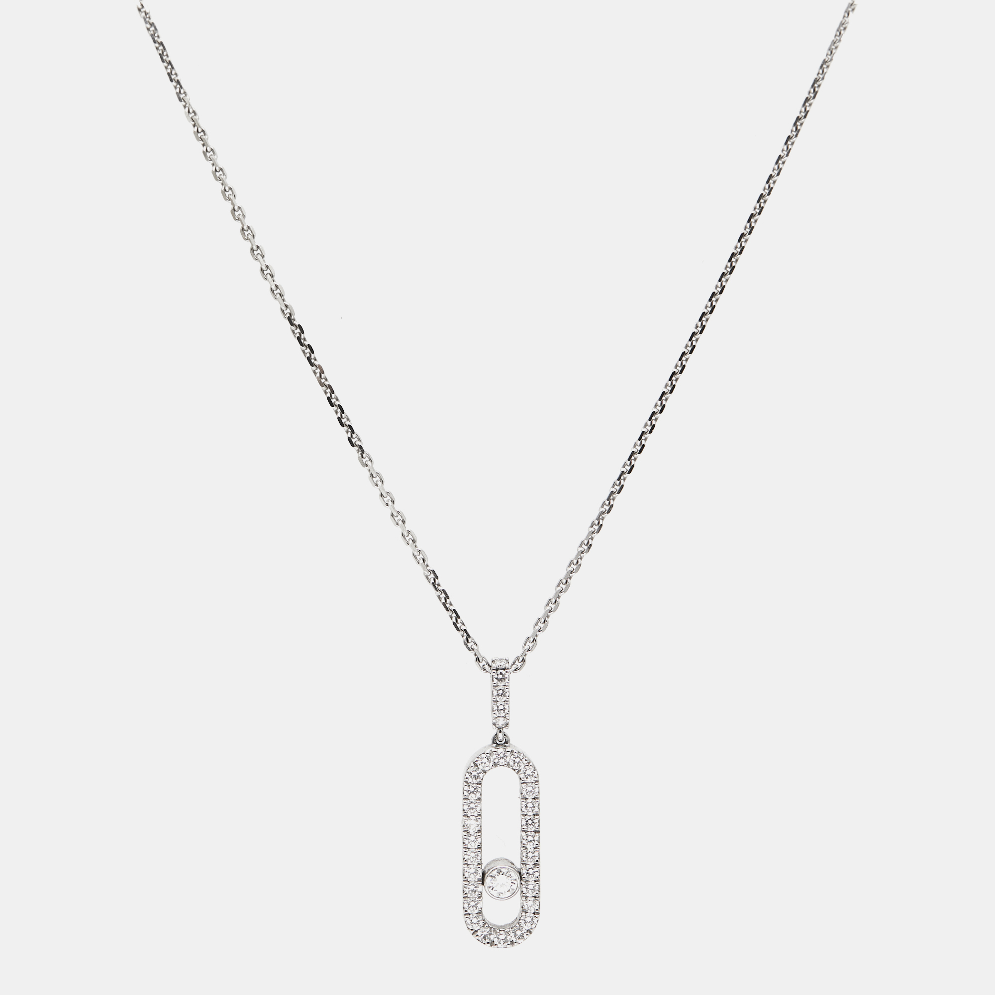 

Messika Move Uno Diamonds 18k White Gold LM Necklace