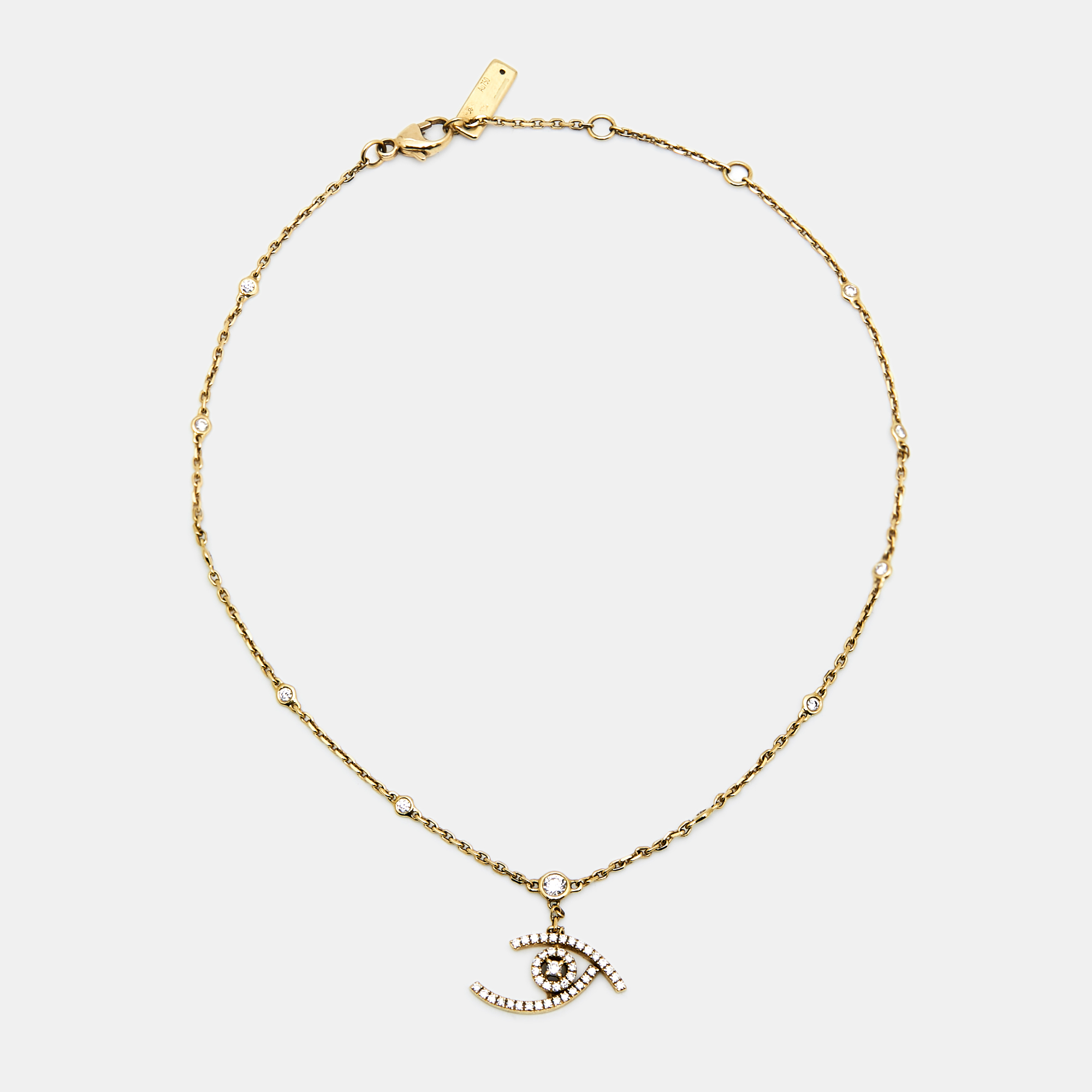 

Messika Lucky Eye Diamond 18k Yellow Gold Anklet Bracelet