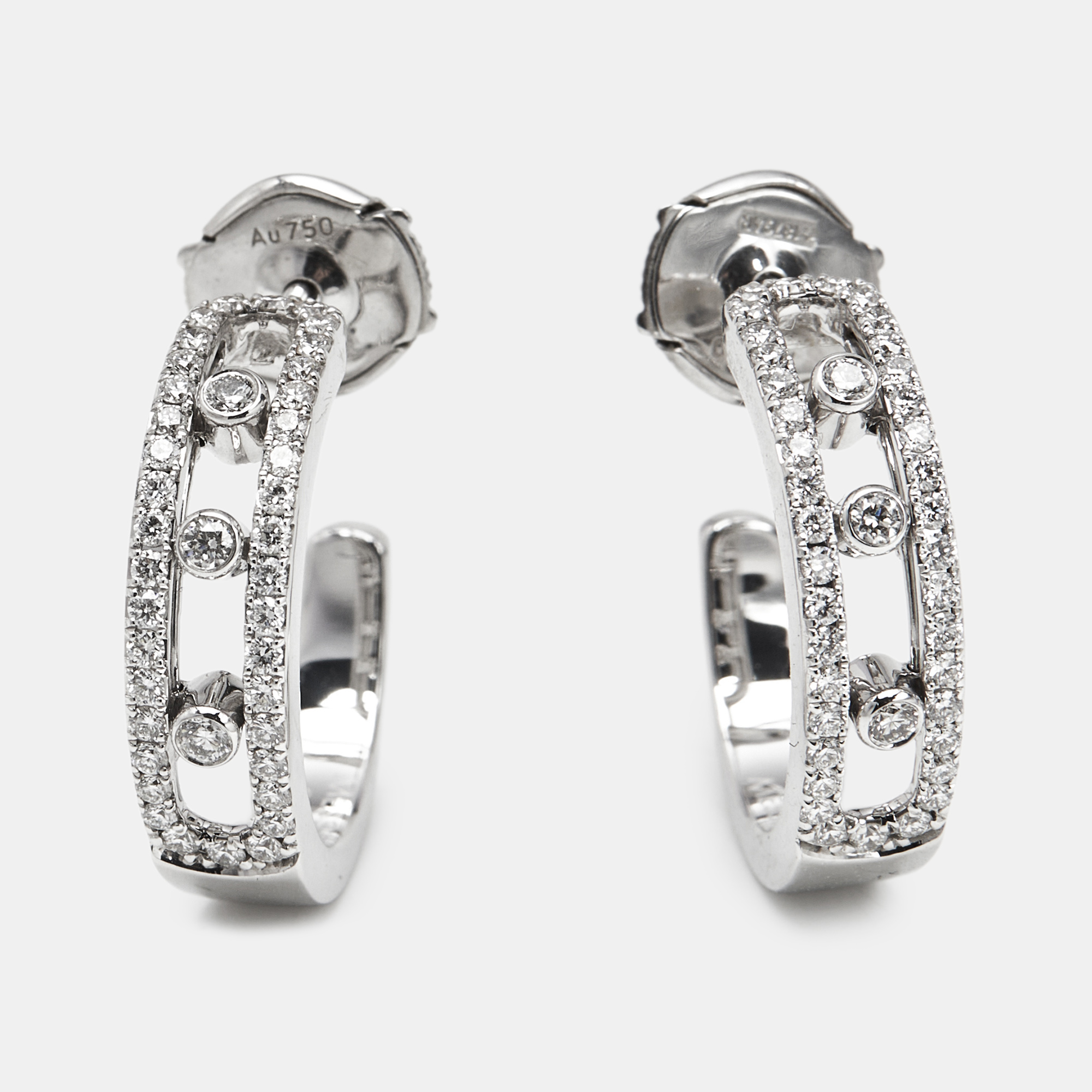 

Messika Move Pavé Diamonds 18k White Gold Hoop Earrings