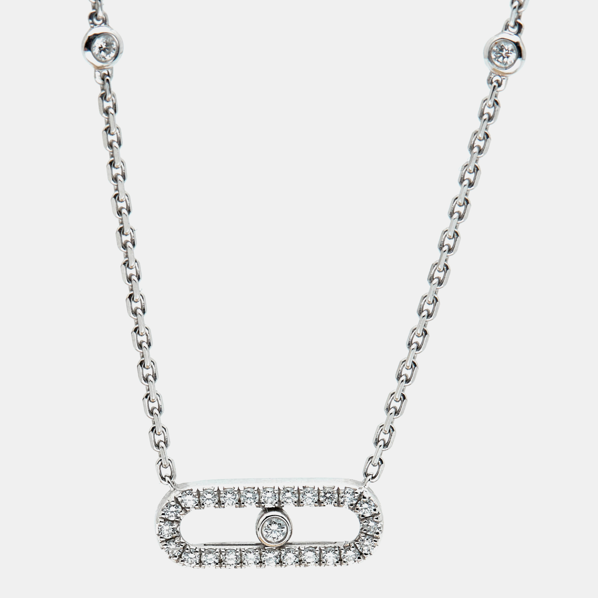 

Messika Move Uno Pave Diamond 18K White Gold Necklace