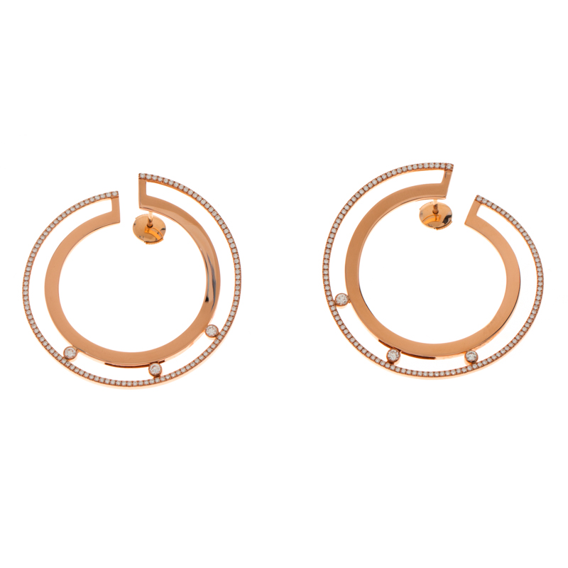 Messika Move Romane 18k Rose Gold Large Hoop Earrings