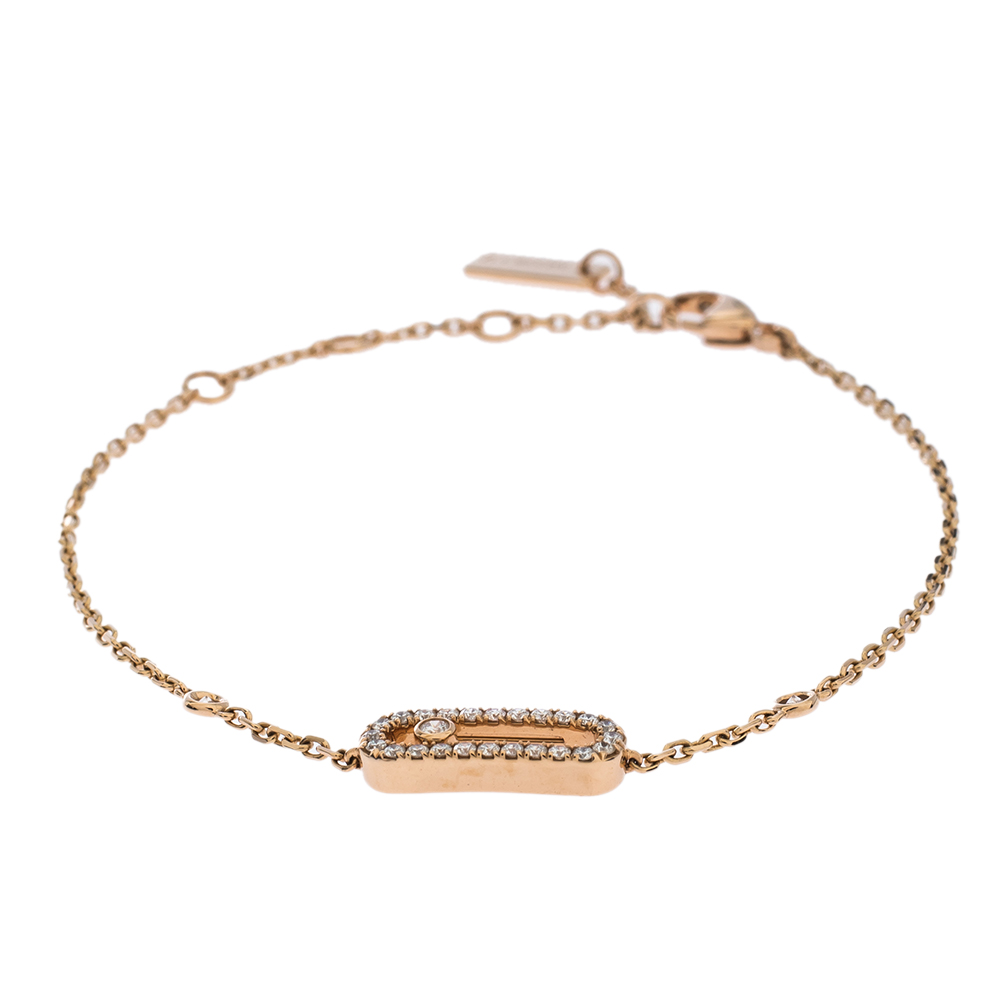 

Messika Move Uno Pavé Diamond 18K Rose Gold Bracelet