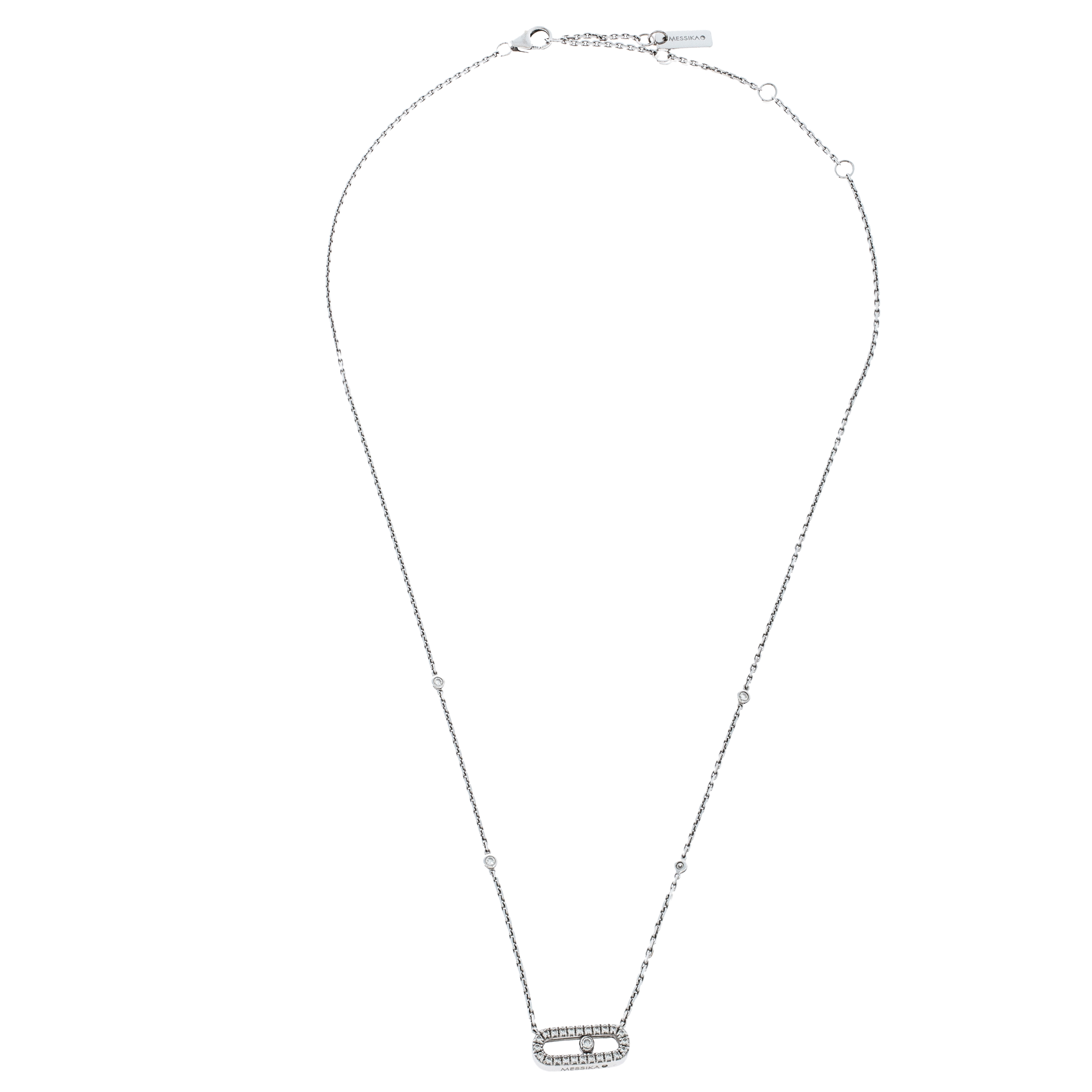 

Messika Move Uno Pave Diamond 18K White Gold Necklace