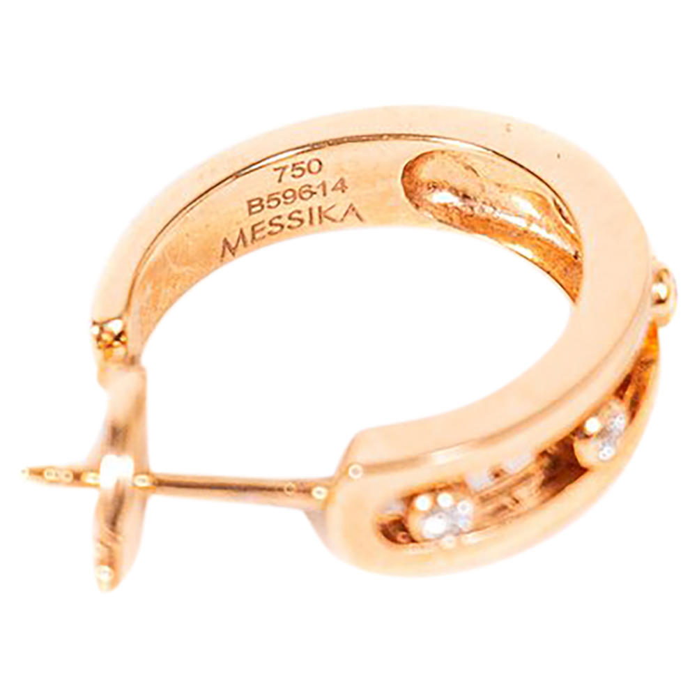 

Messika Move 18K Rose Gold Diamonds Hoop Earrings