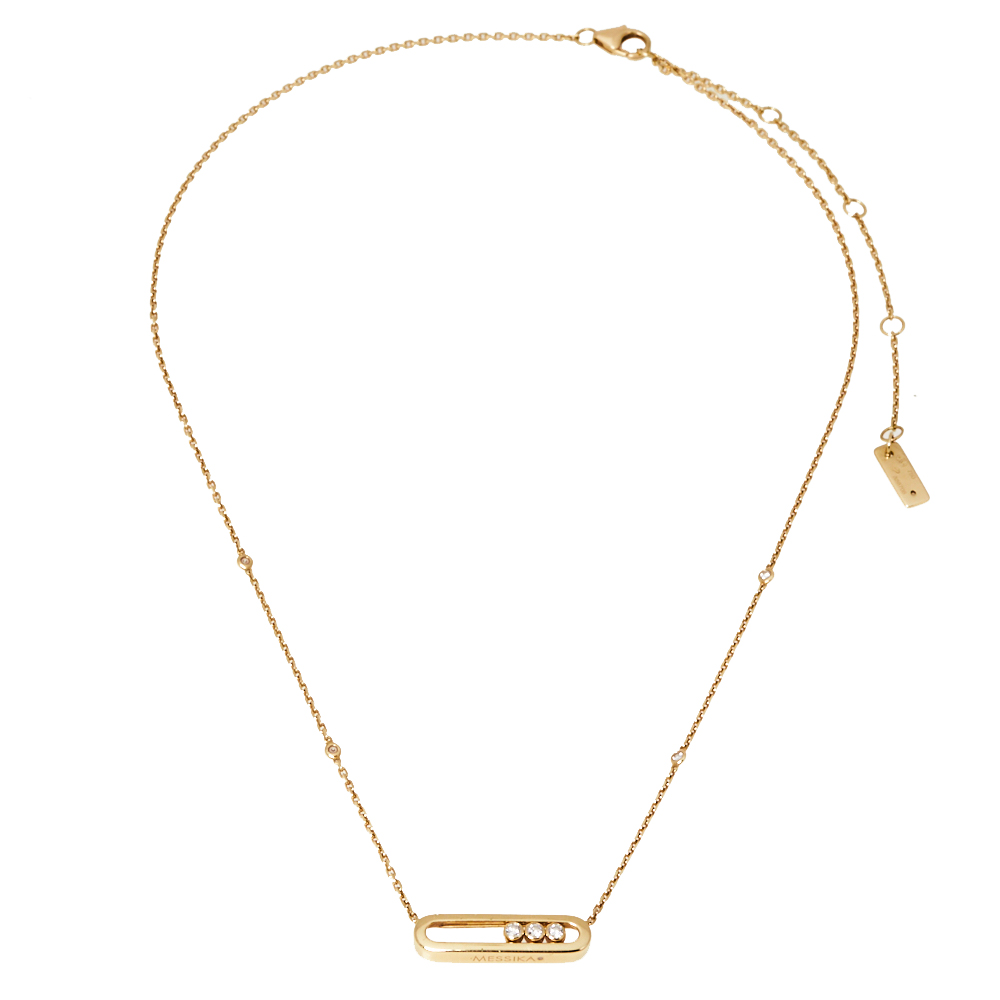 

Messika Baby Move Diamond 18K Yellow Gold Pendant Necklace