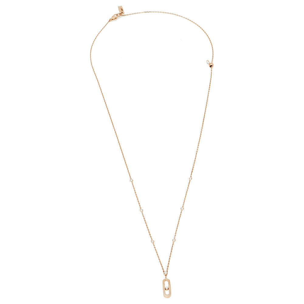 

Messika Move Uno Diamond 18K Rose Gold Long Necklace