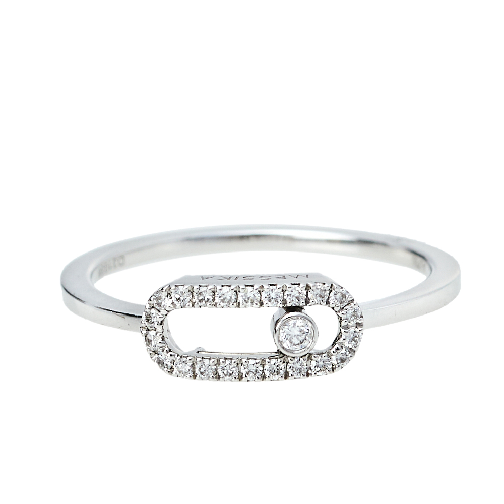 

Messika Move Uno Pave Diamond 18K White Gold Ring Size